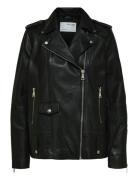 Selected Slfmadison Leather Jacket B Noos Svart