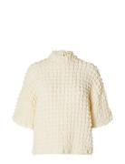 Selected Slfmonika Ss High Neck Top B Kräm