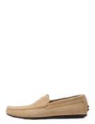 Selected Slhsergio Suede Penny Driving Shoe Beige