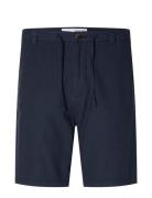Selected Slhregular-Brody Linen Shorts Noos Marinblå