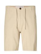 Selected Slhregular-Brody Linen Shorts Kräm