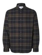 Selected Slhslimowen-Brushed Shirt Ls Noos Svart