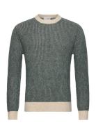 Selected Slhrai Ls Knit Crew Neck Noos Khaki Green