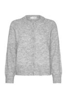 Selected Slfrena Ls Knit Cardigan Camp Grå