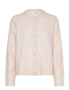 Selected Slfrena Ls Knit Cardigan Camp Kräm
