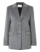 Selected Slfsasja Wool Blazer B Grå