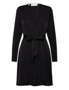 Selected Slfceleste Ls Short Dress B Svart