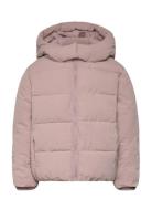 Mango Hood Puffer Coat Rosa