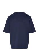 Mango Seam Detail T-Shirt Marinblå