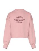 Mango Printed Message Sweatshirt Rosa