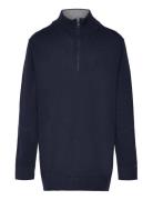 Mango Zip Neck Jumper Marinblå