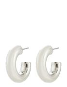 Pilgrim Phase Small Hoops Silver-Plated Silver