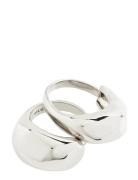 Pilgrim Harrison Rings, 2-In-1 Set, Silver-Plated Silver
