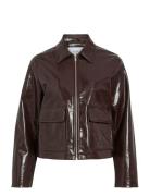 Vila Vijenora L/S Zip Short Jacket Brun