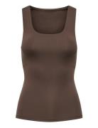 ONLY Onlea S/L 2-Ways Fit Top Jrs Noos Brun