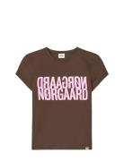 Mads Nørgaard Single Cotton Tuvina Tee Brun