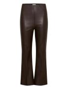 Soaked In Luxury Slkaylee Pu Kickflare Pants Brun