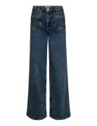 MOS MOSH Mmcolette Linpos Jeans Blå