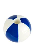 Balvi Ceramic Candle Holder Beachball, Blue 8 Cm Blå