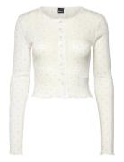 Gina Tricot Pointelle Cardigan Kräm