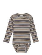 Minymo Body Ls Y/D Rib Multi/patterned