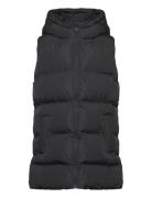 Mango Quilted Gilet With Hood Svart