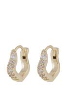 SNÖ Of Sweden Essential Curve Crystal Small Ring Ear Guld