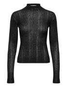 Hope Peek Top Black Airy Linen-36 Svart