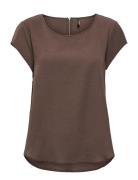ONLY Onlvic S/S Solid Top Ptm Brun