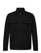 J. Lindeberg Flat Wool Overshirt Svart