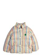 Mini Rodini Clover Emb Stripe Citypuffer Multi/patterned