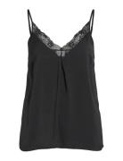 Vila Vicava V-Neck Lace Singlet Svart