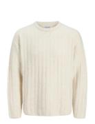Jack & J S Jjebradley Carter Knit Crew Neck Ln Kräm
