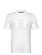 BOSS Tee Logo Rib Vit