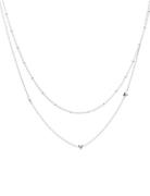 SNÖ Of Sweden Lovely Double Chain Neck 40 Silver