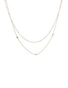 SNÖ Of Sweden Lovely Double Chain Neck 40 Guld