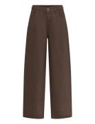 ROTATE Birger Christensen Rhinest Wide Leg Jeans Brun