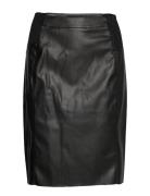 Vero Moda Vmbuttersia Hw Coated Skirt Noos Svart
