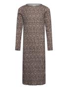 The New Tnpet L_S Pleat Dress Brun