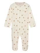 Mango Printed Long Pyjamas Kräm