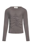Rosemunde Kids Rkbillie Ls Short Wrinkle T-Shirt Grå