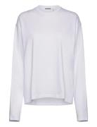 Weekday Long-Sleeved Boxy Cotton T-Shirt Vit