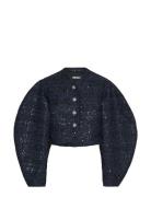 ROTATE Birger Christensen Boucle Short Jacket Blå