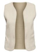 ONLY Carmakoma Carbelisa Teddy Waistcoat Jrs Kräm
