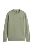 Tommy Jeans Tjm Reg S Flag Crew Ext Khaki Green