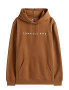 Tommy Jeans Tjm Reg Linear Logo Hoodie Ext Brun