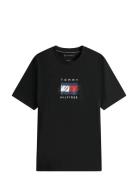 Tommy Hilfiger Linear Flag Graphic Tee Svart
