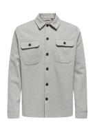 ONLY & SONS Onsnewkodyl Overshirt Sweat Noos Grå
