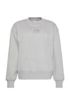 Calvin Klein Ls Premium Terry Emblem Logo Cre Grå