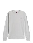 Tommy Jeans Tjm Slim Chest Linear Ls Tee Ext Vit